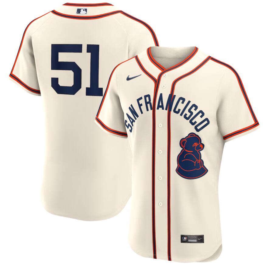 Men San Francisco Giants #51 Jung Hoo Lee Nike Cream 2024 Rickwood Classic Authentic Player Jersey->denver broncos->NFL Jersey
